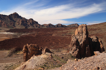 Mountain landscape of Teide National Park. Tenerife, Canary Isla