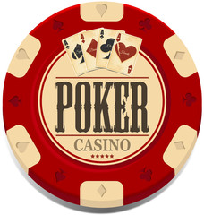 Retro poker chip