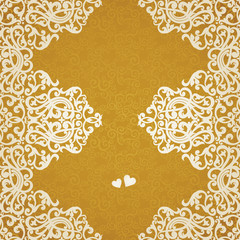 Vector seamless border in Victorian style. Element for design.