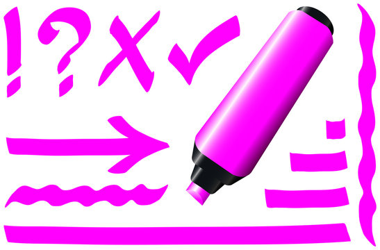 Fluorescent Marker Pink