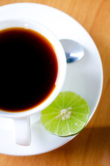 Tea with Lime in white cup