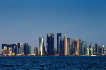 Fototapeta na wymiar Doha, Katar: tradycyjne łodzie żaglowe zwane Dhows