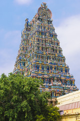 Turm Minakshi-Tempel in Madurai, Indien