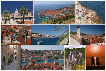 Croatia, collage postcard