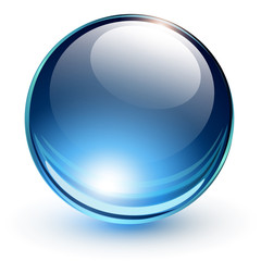 3D glass sphere