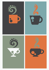 vector collection of coffee business cards