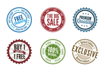 Obraz premium Retail Badges & Stamps