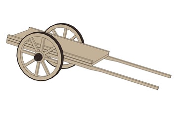 cartoon image of medieval cart