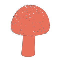 cartoon image of poisonous mushroom
