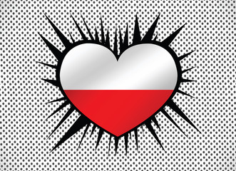 Obraz na płótnie Canvas National flag of Poland themes idea design