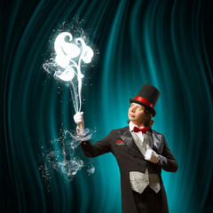 Magician in hat