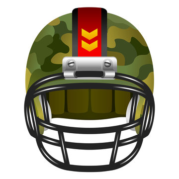 Football helmet with camouflage