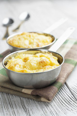 Mushroom julienne in a cocotte