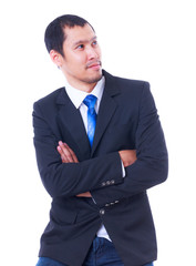 smiling business man isolated