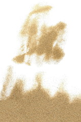 Fototapeta na wymiar pile desert sand isolated on white backgrounds
