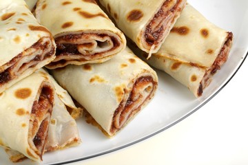 pancakes stuffed with jam