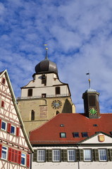 Herrenberg Stiftskirche und Fachwerk