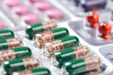 pills isolated on white background