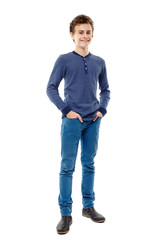 Fototapeta premium Trendy teenager with hands in pockets