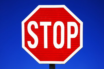 Red stop sign