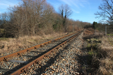 Fototapeta premium Une voie ferrée.