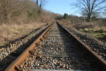 Fototapeta premium Une voie ferrée.