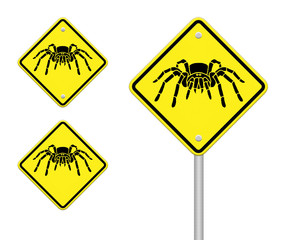 spider- tarantula  Caution Sign