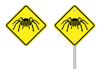 spider- tarantula  Caution Sign