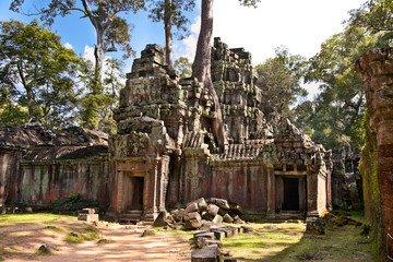 Prasat Ta Prum or Ta Prohm Temple complex, Cambodia.