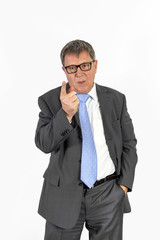 succesful business man with blue tie