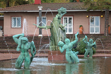 Europe and the Bull Fountain in Millesgarden sculpture garden