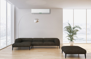 Interno con aria condizionata