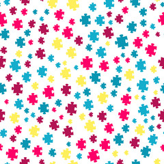The seamless puzzle background