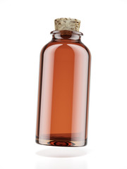 Medicine bottle of brown glass