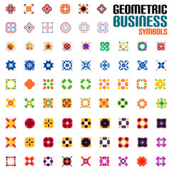 Huge set of business symbols - geometric shapes