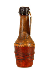 Mini bottle covered in leather