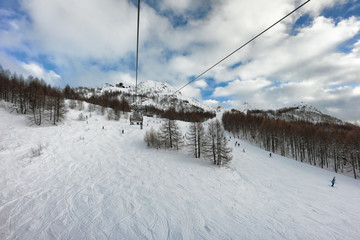 ski slope in Madesimo,  Italy
