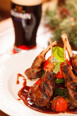 Roasted lamb ribs
