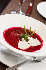 Cold beetroot soup