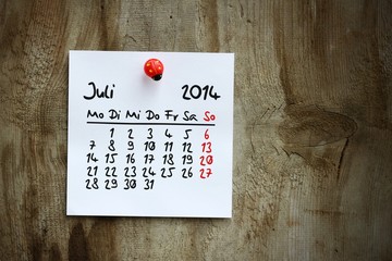zettl-brettl kalenderblatt 2014 julia I