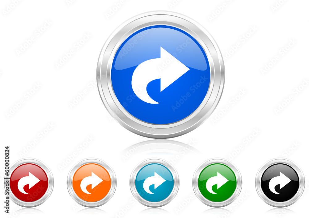 Poster next icon vector set
