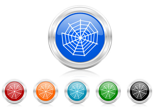 spider web icon vector set