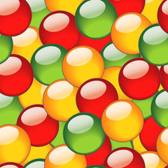 Seamless pattern for background with bright balls