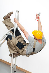 Falling from ladder