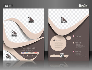 Beauty Care & Salon Front & Back Flyer & poster Template