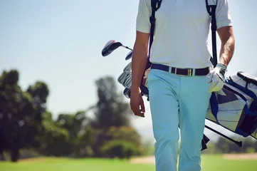 Stickers pour porte Golf parcours de golf à pied