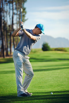 golf shot man