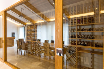 wine cellar interior and decoration