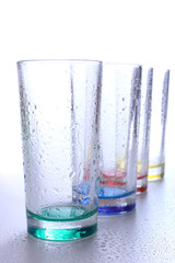 Empty glasses, isolated on white