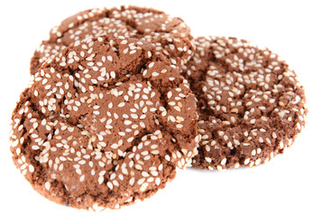 Sweet cookies isolated on white
